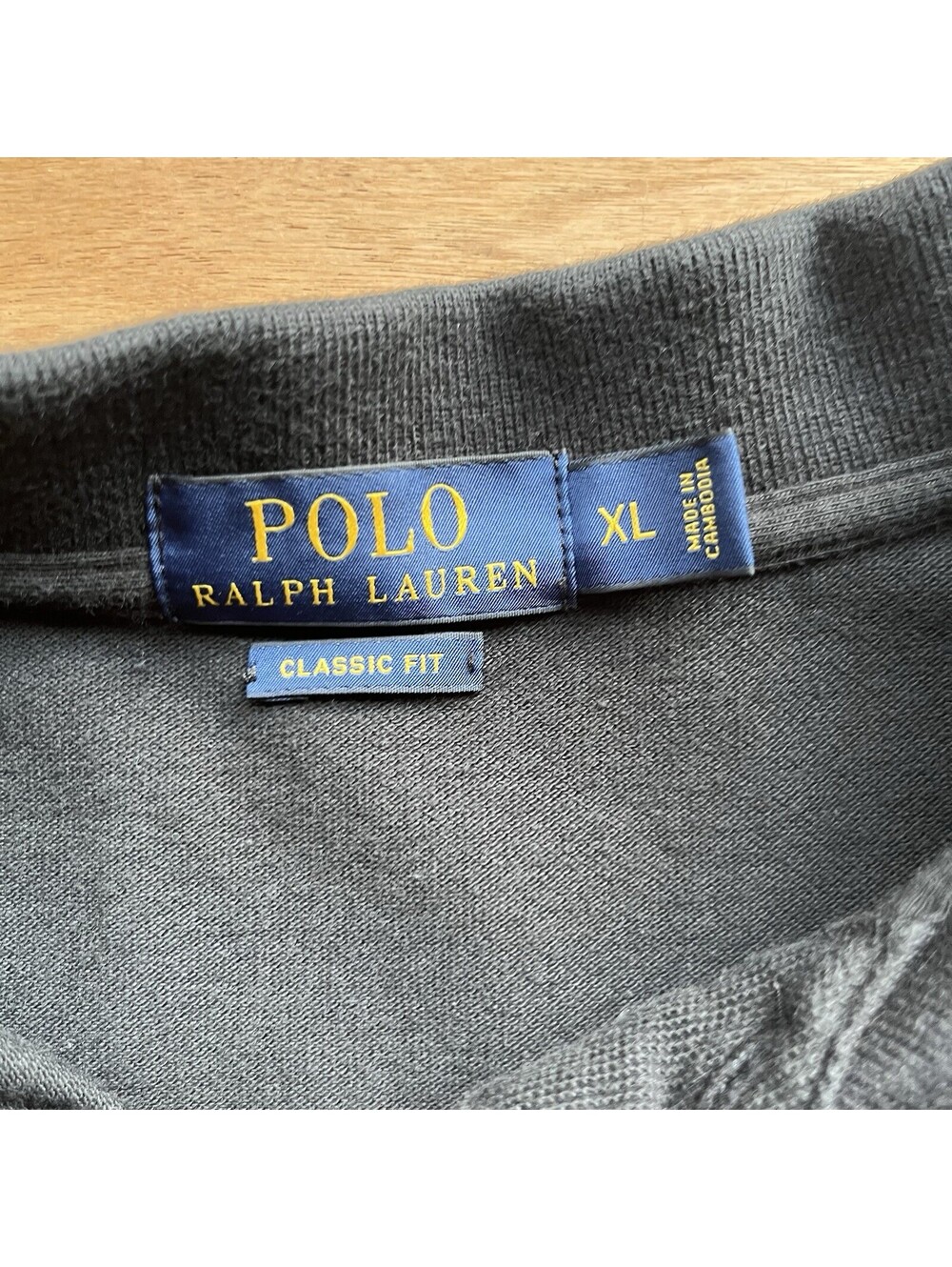 Polo Ralph Lauren Men’s XL Faded Black Polo Shirt White Pony Logo - Picture 3 of 4